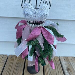 Cherish the Seasons Light Up New! 20” Pink Christmas Decor Mannequin Dress Form